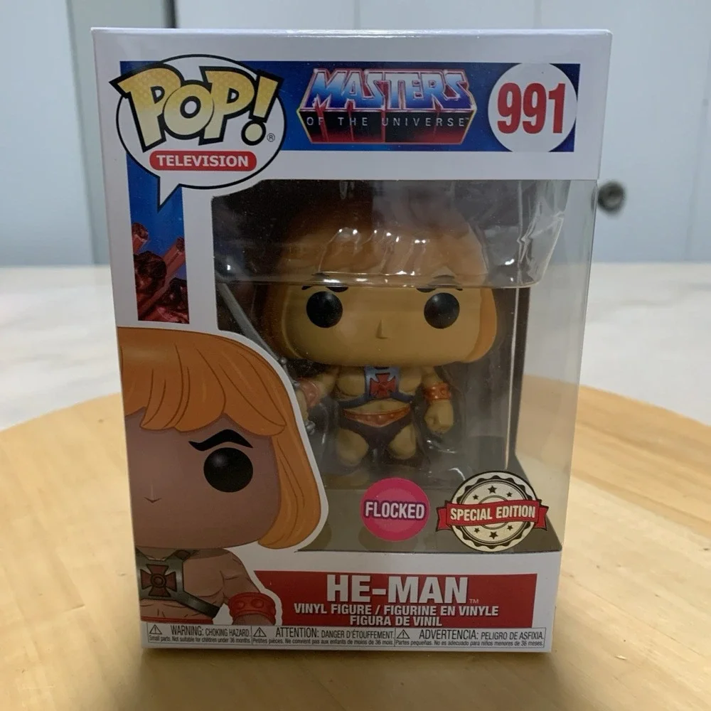 Funko Pop! TV Masters of the Universe He-Man Flocked Insider Club #991 MOTU +